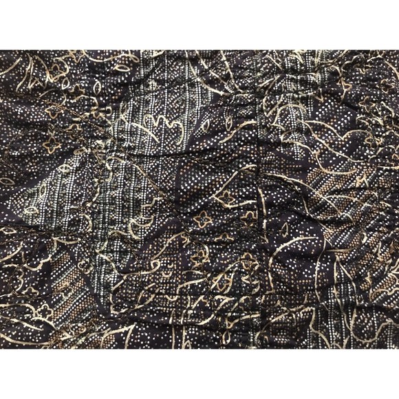 Handmade Reversible Quilted Block Print Jacket Women’s Medium Large M L Black - Picture 12 of 16